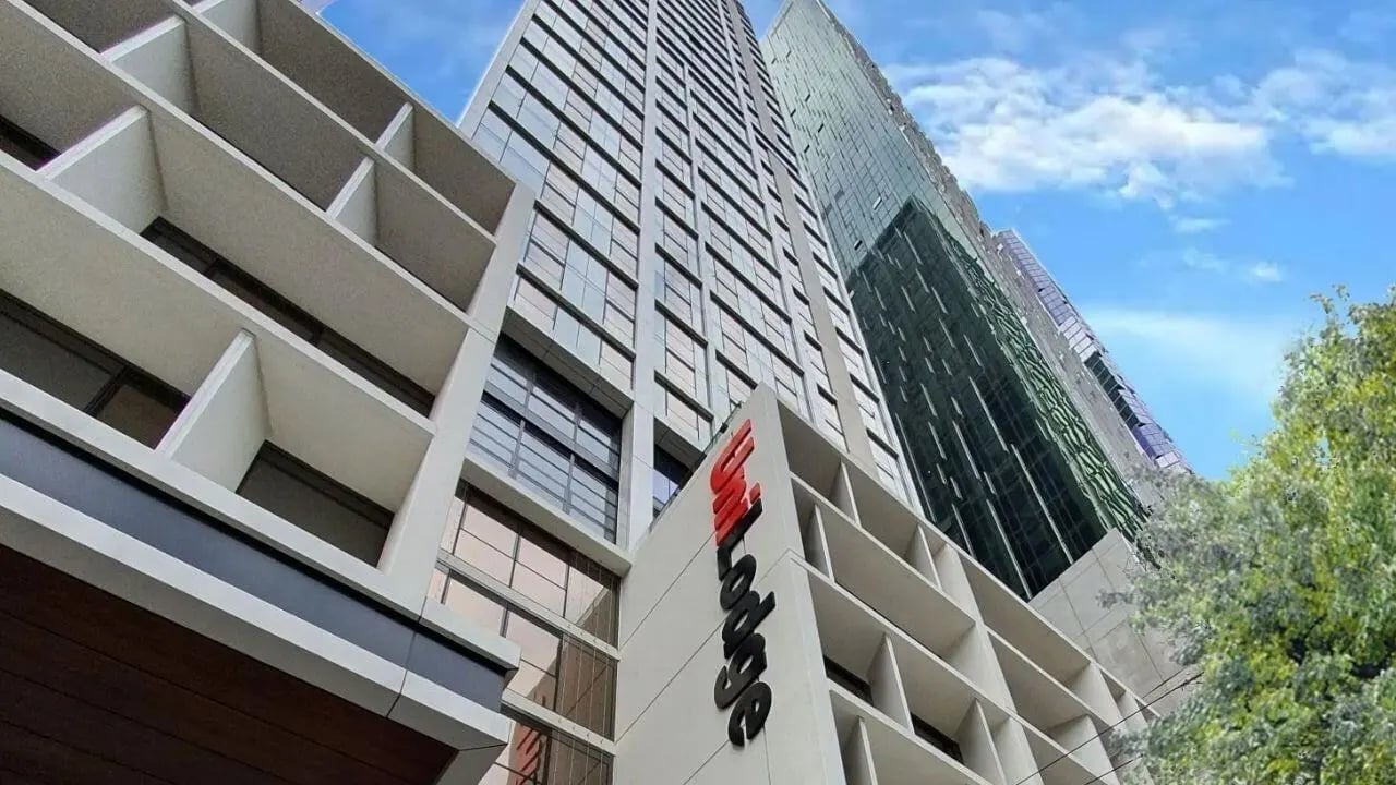 Modern building with balconies and windows exterior at Unilodge Melbourne City in Melbourne Student Accommodation