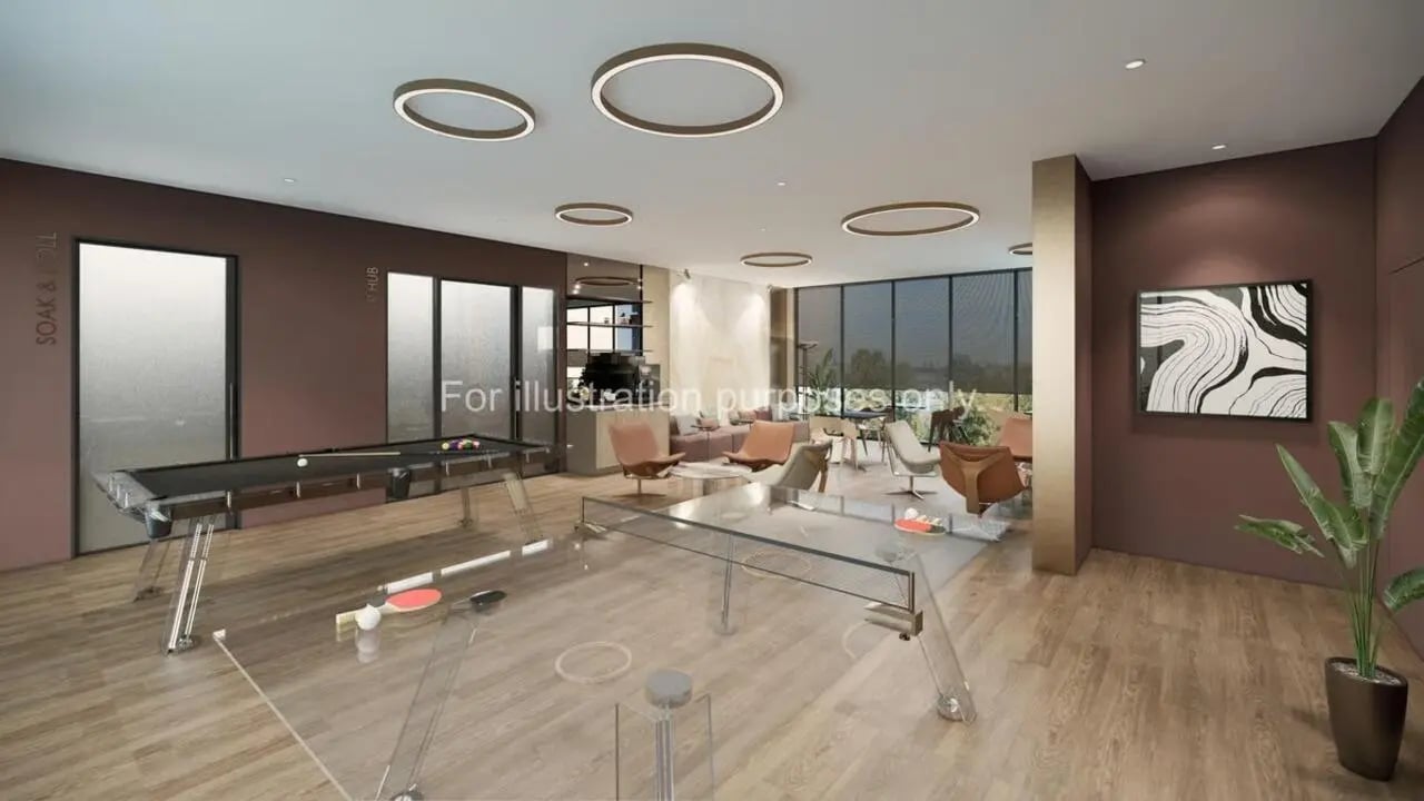 Pool and ping pong tables lounge area living room at Stellaris in Cambridge Student Accommodation