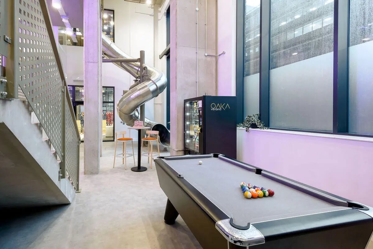 Pool table slide vending machine common area at True Sheffield in Sheffield Student Accommodation