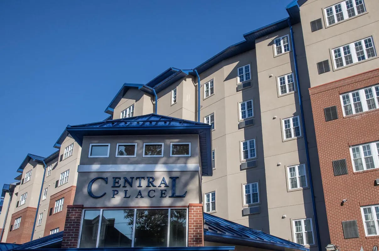 Central Place building exterior view exterior at Central Place in Morgantown Student Accommodation