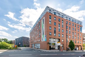 Modern apartment buildings with brick facade exterior at Turner Court in Newcastle Upon Tyne Student Accommodation