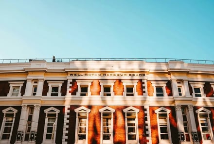 Brick building facade with many windows exterior at Wellington Student Accommodation
