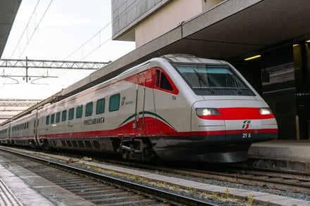 Trenitalia train station platform exterior