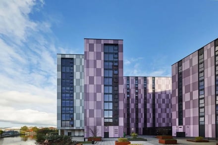 Modern student accommodation buildings exterior at Collegiate Bagot Street in Birmingham Student Accommodation