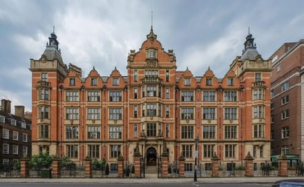 Ornate brick building with symmetrical windows exterior at London School Of Economics And Political Science Accommodation
