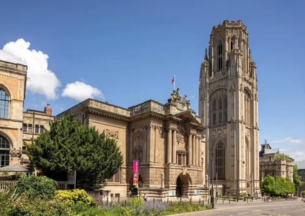 Gothic tower and ornate building exterior at University Of Bristol Accommodation
