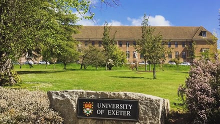 University of Exeter building and grounds exterior at University Of Exeter Accommodation