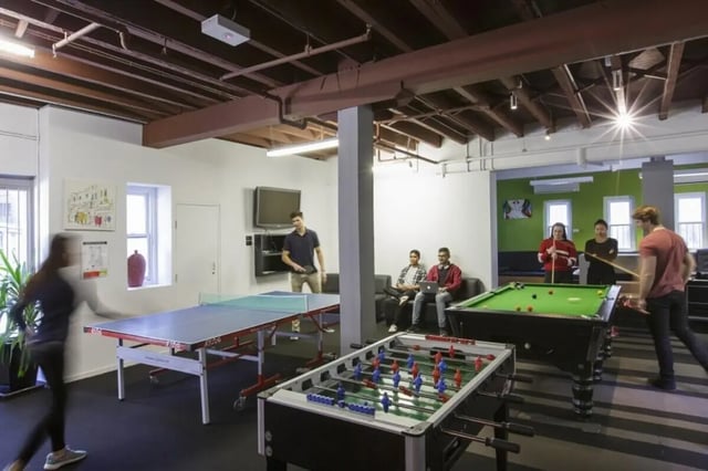 Ping pong table pool table foosball table lounge area at UNSW Village in Sydney Student Accommodation