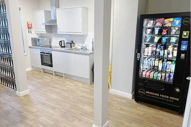 Kitchen with vending machine Kitchen at Metchley Hall in Birmingham Student Accommodation