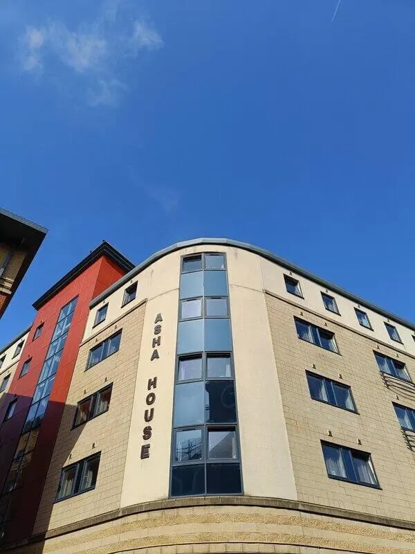 Asha House student accommodation building exterior at Asha House in Loughborough Student Accommodation