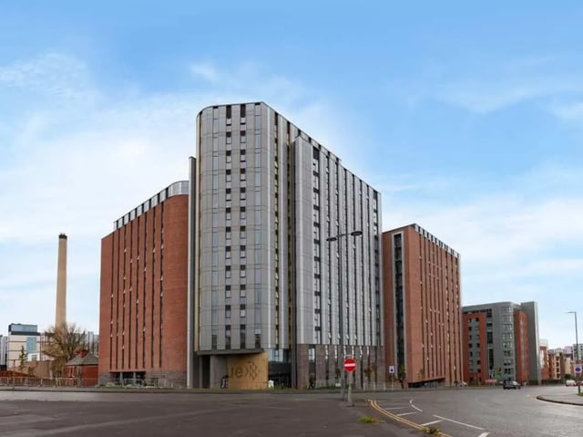 Modern student accommodation buildings exterior at True Liverpool in Liverpool Student Accommodation