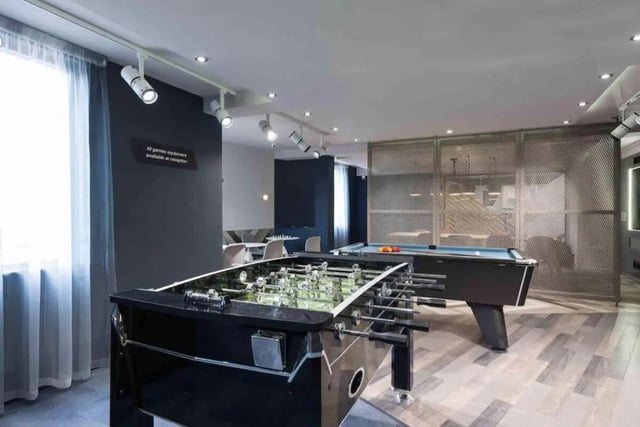 Foosball and pool table recreational area at The Kingfisher in Exeter Student Accommodation