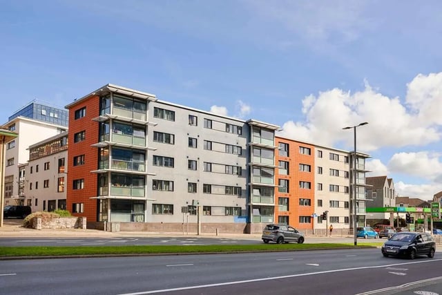 Modern student accommodation exterior with balconies and windows exterior at St Thomas Court in Plymouth Student Accommodation