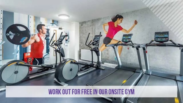 Man lifting weights treadmill elliptical gym at Kensington House in Birmingham Student Accommodation