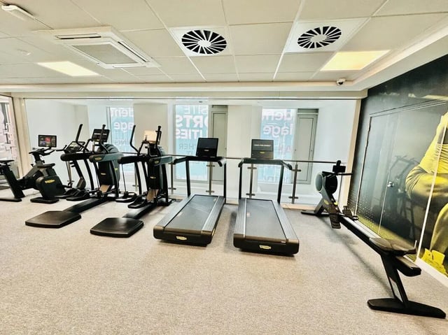 Treadmills rowing machine exercise bikes gym at Albany Student Village in Coventry Student Accommodation