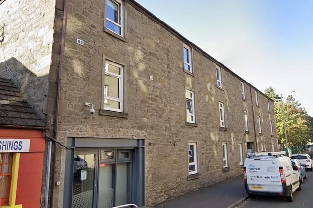 Stone building with many windows exterior at Lyon Street Terrace in Dundee Student Accommodation