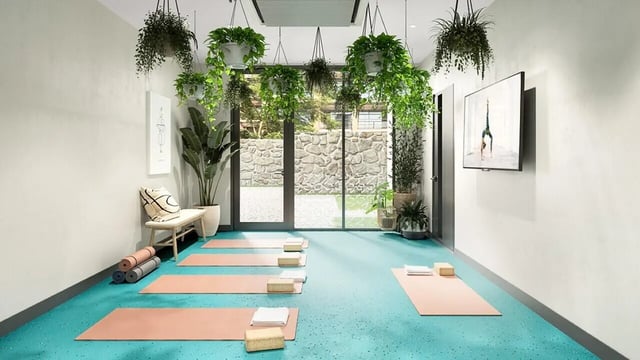 Yoga mats and blocks relaxation room at Ashlin House in Cork Student Accommodation