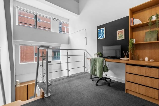 Desk chair computer on desk study area at Algernon Firth in Leeds Student Accommodation