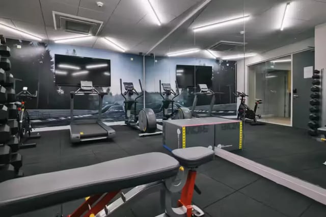 Gym equipment with treadmills and exercise bikes gym at Metrovick House in Newcastle Upon Tyne Student Accommodation