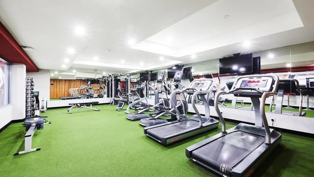 Treadmills ellipticals row machine weight rack gym. at Pillar Box in Coventry Student Accommodation