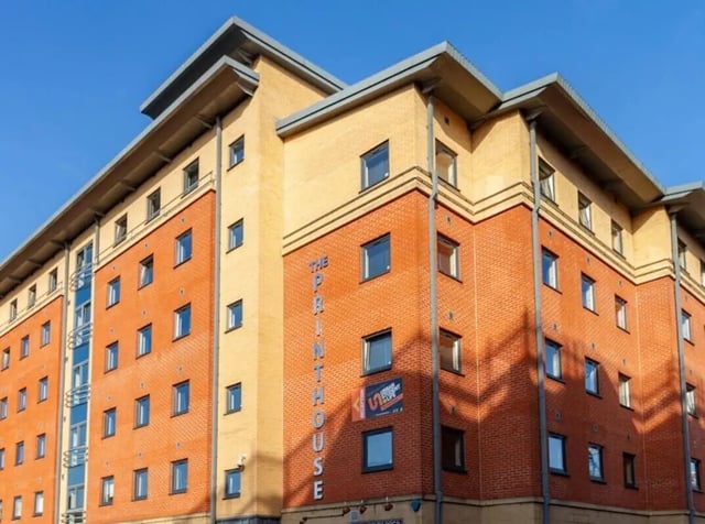 Brick student accommodation building exterior exterior at The Print House in Loughborough Student Accommodation