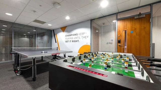 Foosball table ping pong table recreation area at Clarendon Street in Nottingham Student Accommodation