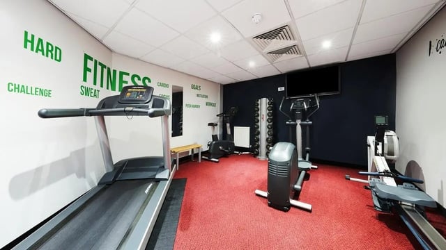 Treadmill elliptical rower gym equipment Fitness area at The Moor in Sheffield Student Accommodation