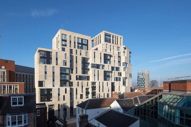 Modern student accommodation building exterior at Pablo Fanque House in Norwich Student Accommodation