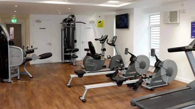 Gym equipment includes rowers treadmills and exercise bikes Gym at Moor Lane Halls in Preston Student Accommodation