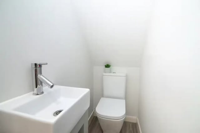 Sink toilet small plant bathroom at 38 Cauldon Road in Stoke-On-Trent Student Accommodation