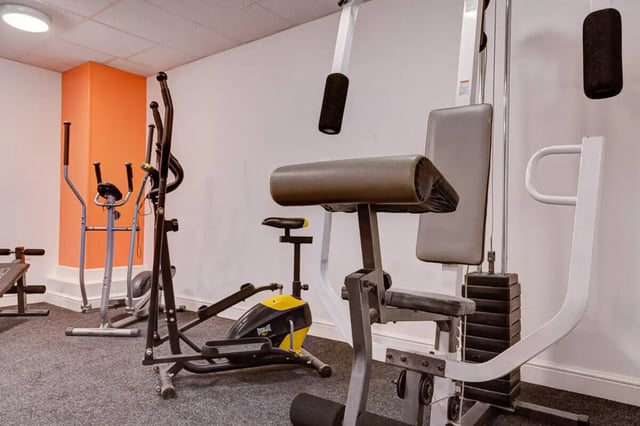 Elliptical cross trainer weight machine gym at Dunn House in Sunderland Student Accommodation