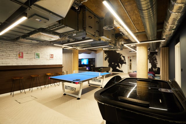 Ping pong table pool table air hockey game area at Vita Student Newcastle Strawberry Place in Newcastle Upon Tyne Student Accommodation