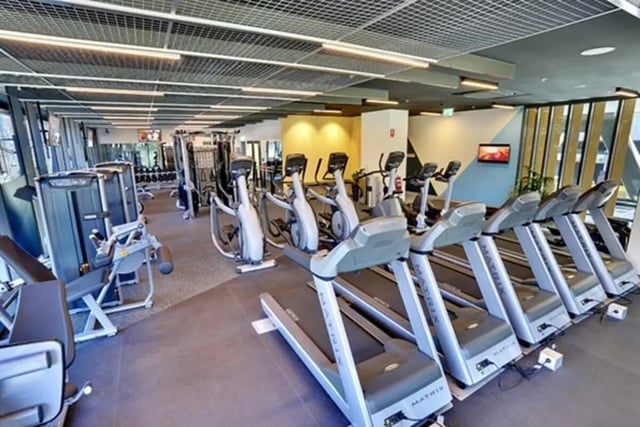 Gym with treadmills and weight machines gym at Scape Darling Square in Sydney Student Accommodation