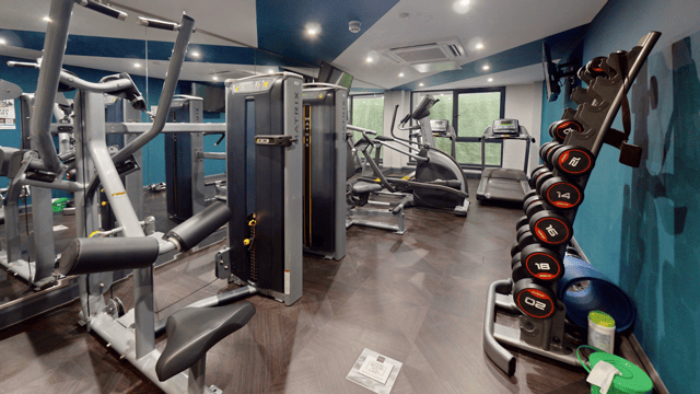 Gym equipment weights treadmills and exercise machines gym at The Residence in Coventry Student Accommodation