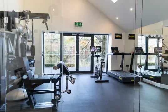 Gym equipment treadmills and exercise bike gym at Riverside House - Manchester in Salford Student Accommodation