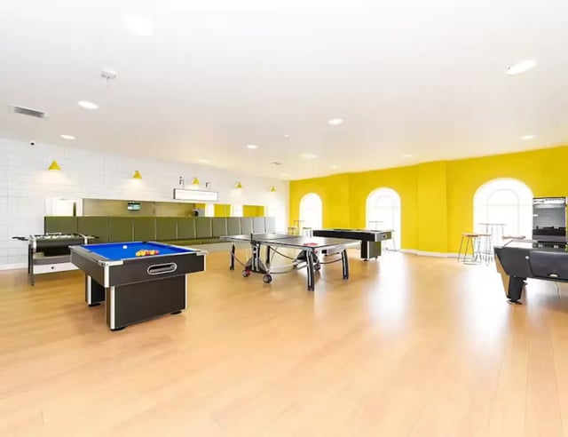 Pool table foosball table ping pong table recreation area at Upperton Road in Leicester Student Accommodation