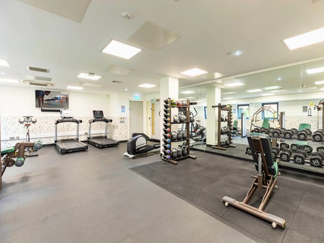 Treadmills weights and exercise equipment gym at Clifford House in Exeter Student Accommodation