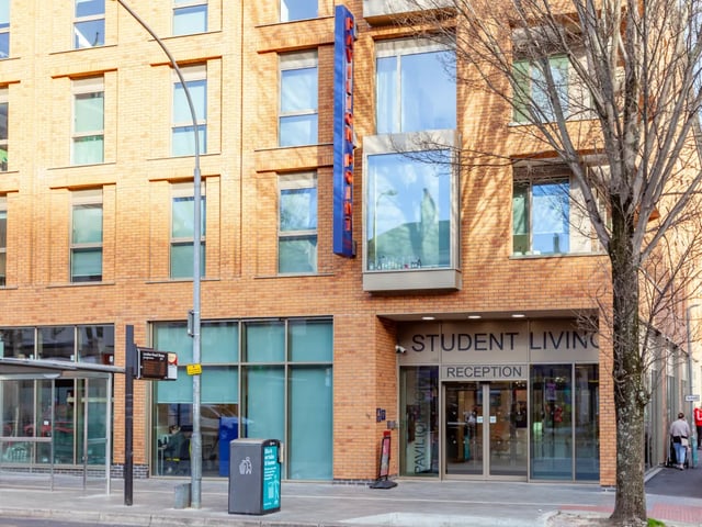 Student living reception entrance exterior at Pavilion Point in Brighton Student Accommodation