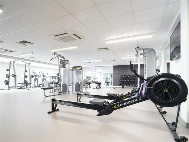 Rowing machines and gym equipment fitness room at Dun Holm House in Glasgow Student Accommodation