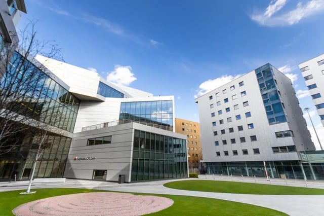 Modern buildings with many windows exterior at Fitzroy Court in Luton Student Accommodation