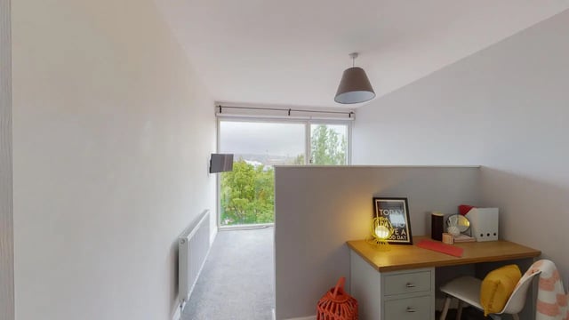 Desk with lamp and chair study area at Picton Manor in Newcastle Upon Tyne Student Accommodation