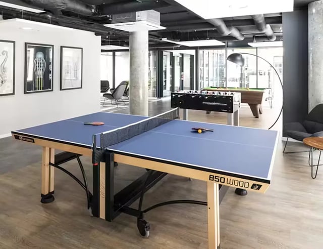 Ping pong table foosball and pool tables playing area at Pittodrie Street in Aberdeen Student Accommodation