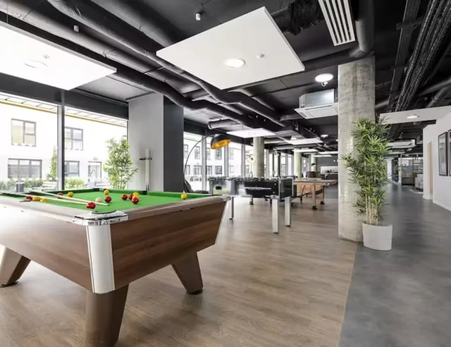 Pool table and foosball tables recreation area at Pittodrie Street in Aberdeen Student Accommodation