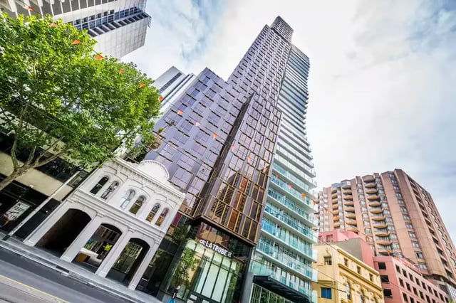 Modern apartment buildings exterior exterior at Scape La Trobe in Melbourne Student Accommodation