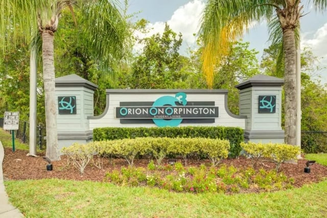Orion on Orpington student living sign exterior at Orion on Orpington in Orlando Student Accommodation