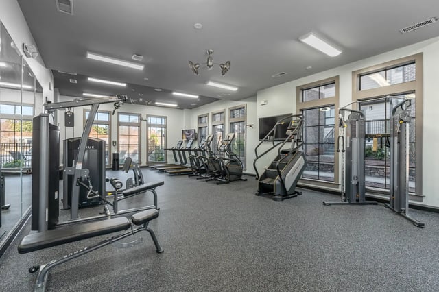 Weight machines treadmills stair climber gym Image Type at University Village at 2505 in Raleigh Student Accommodation
