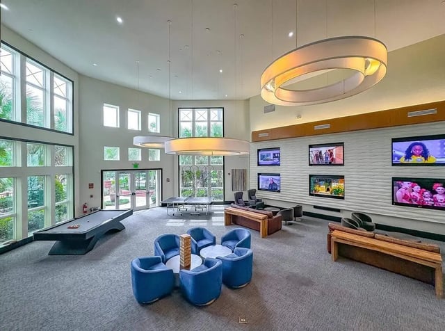 Pool table ping pong tables lounge area televisions common area at NXNW in Tallahassee Student Accommodation