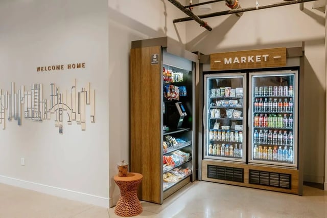 Vending machines with snacks and drinks Market at Industry Cincinnati in Cincinnati Student Accommodation