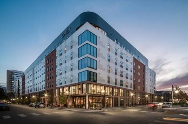 Modern student accommodation building with street exterior at Rambler Austin in Austin Student Accommodation