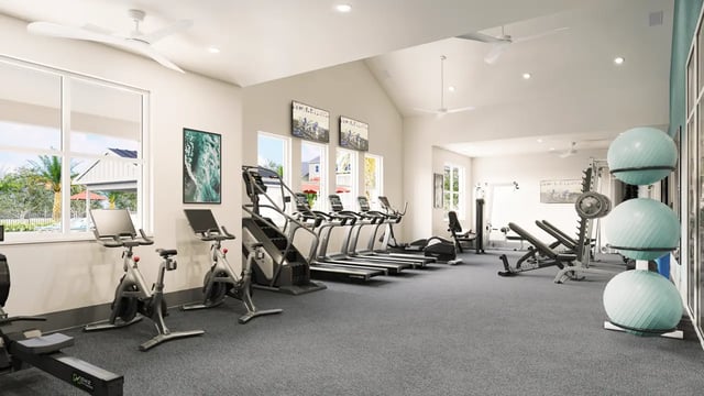 Treadmills bikes weights stability balls gym at Ten60 Halifax in Daytona Beach Student Accommodation